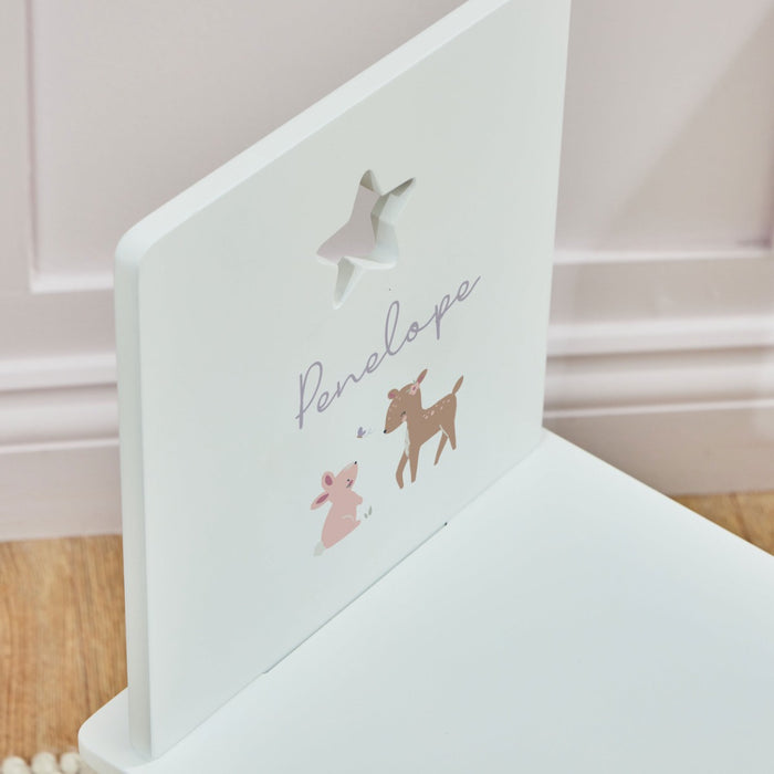 Personalised Woodland Wreath Table & Chairs Set