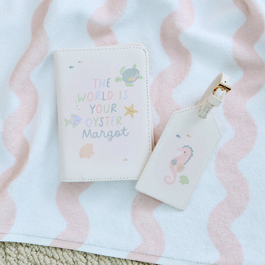 Personalised World Is Your Oyster White Passport and Tag