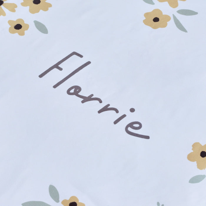 Personalised Yellow Floral Wreath Toddler Duvet and Pillow Set 150x120cm