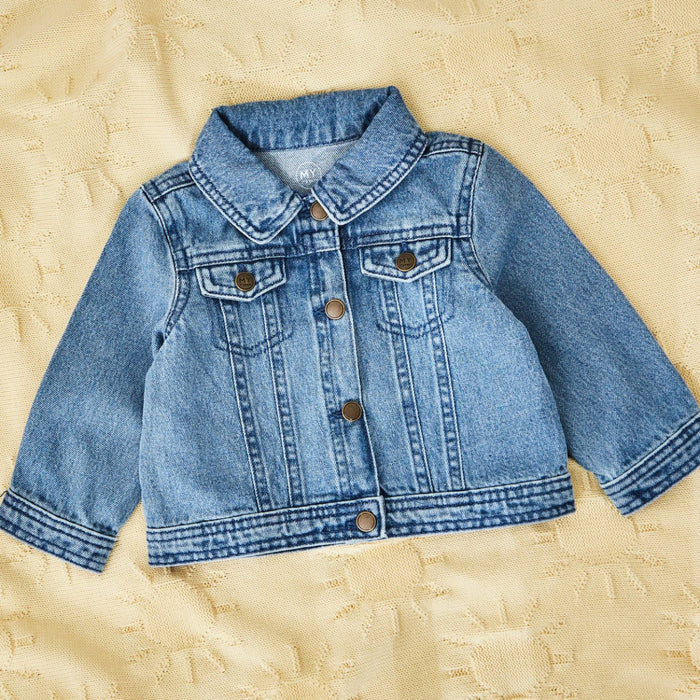 Personalised Yellow Flower Wreath Denim Jacket
