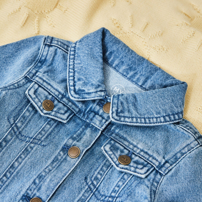 Personalised Yellow Flower Wreath Denim Jacket