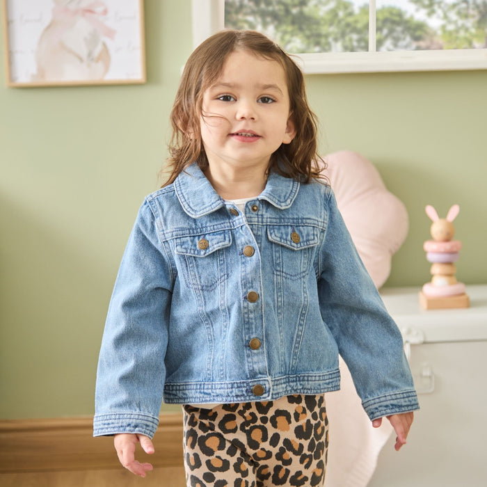 Personalised Yellow Flower Wreath Denim Jacket