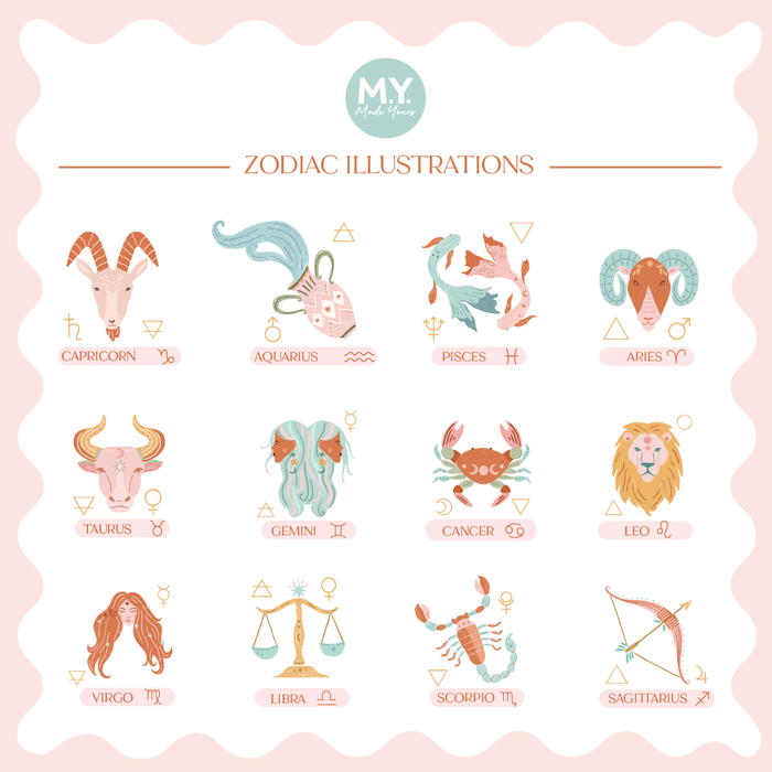 Personalised Zodiac Cap, Tote and Card Giftset