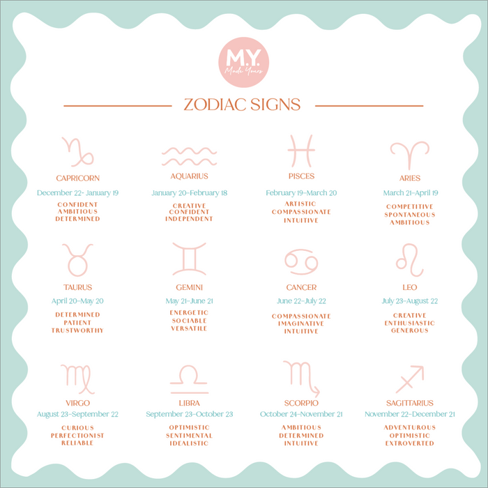 Personalised Zodiac Medium Pink Velvet Bag