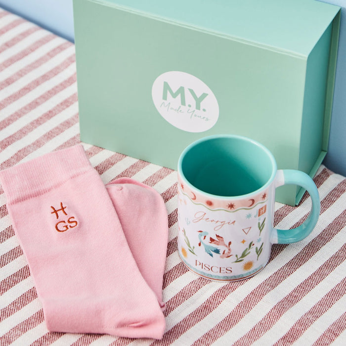 Personalised Zodiac Mug & Sock Gift Set by Made Yours