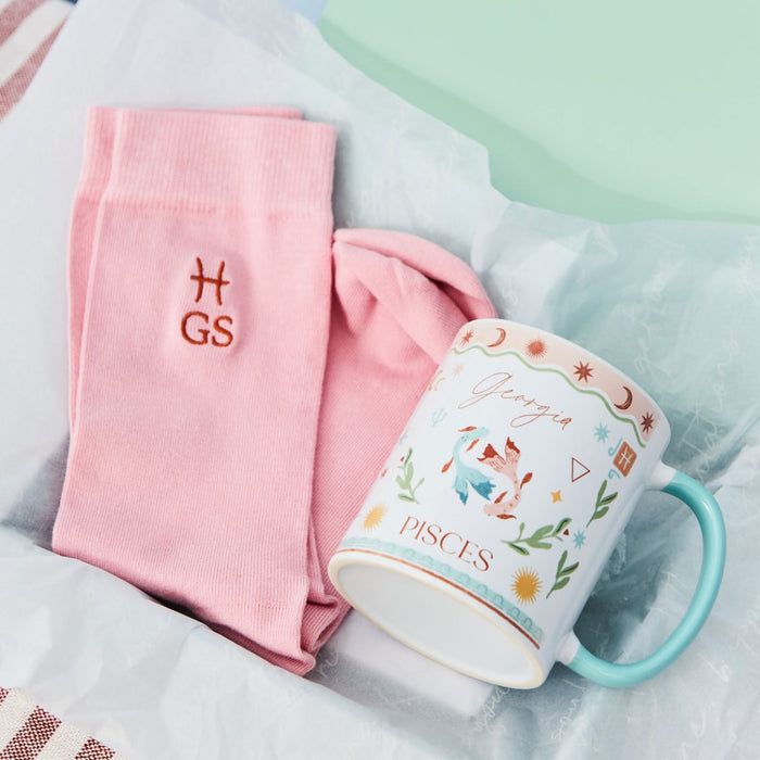 Personalised Zodiac Mug & Sock Gift Set by Made Yours