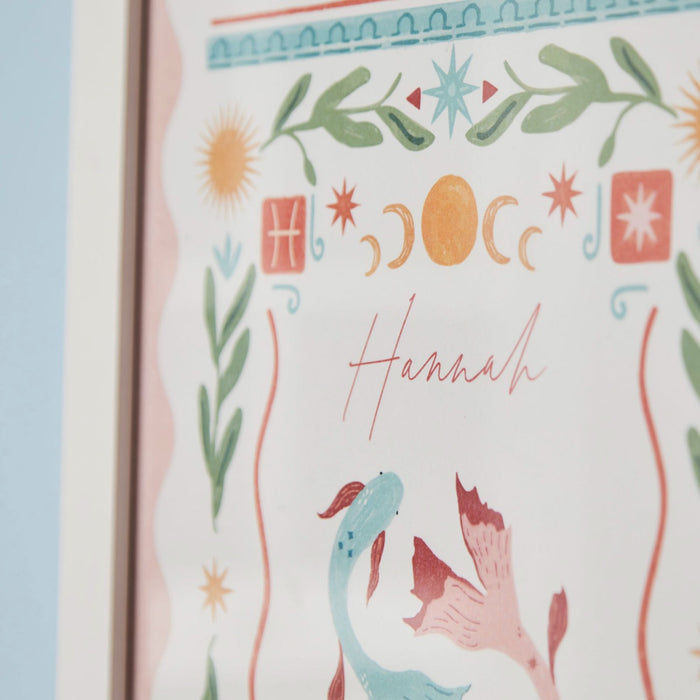 Personalised Zodiac Sign Framed Wall Print