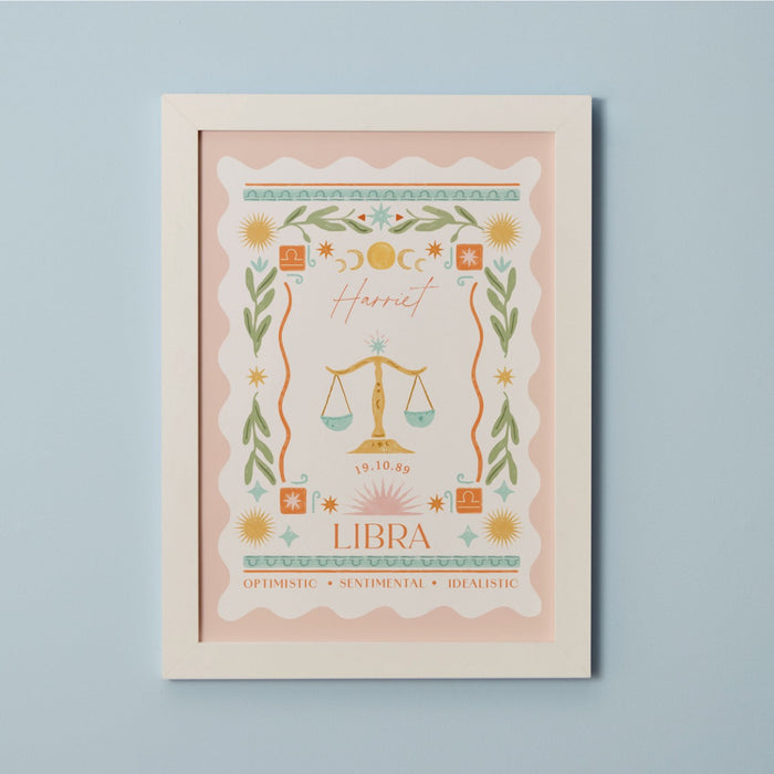 Personalised Zodiac Sign Framed Wall Print