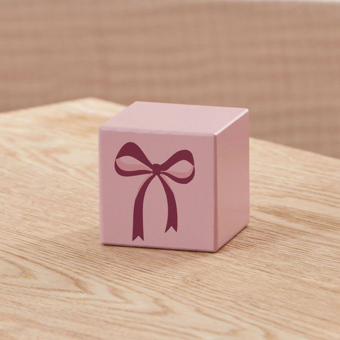 Pink Wooden Bow Block