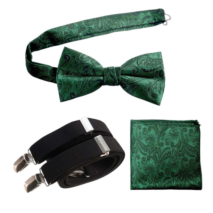 Emerald Green Paisley Black