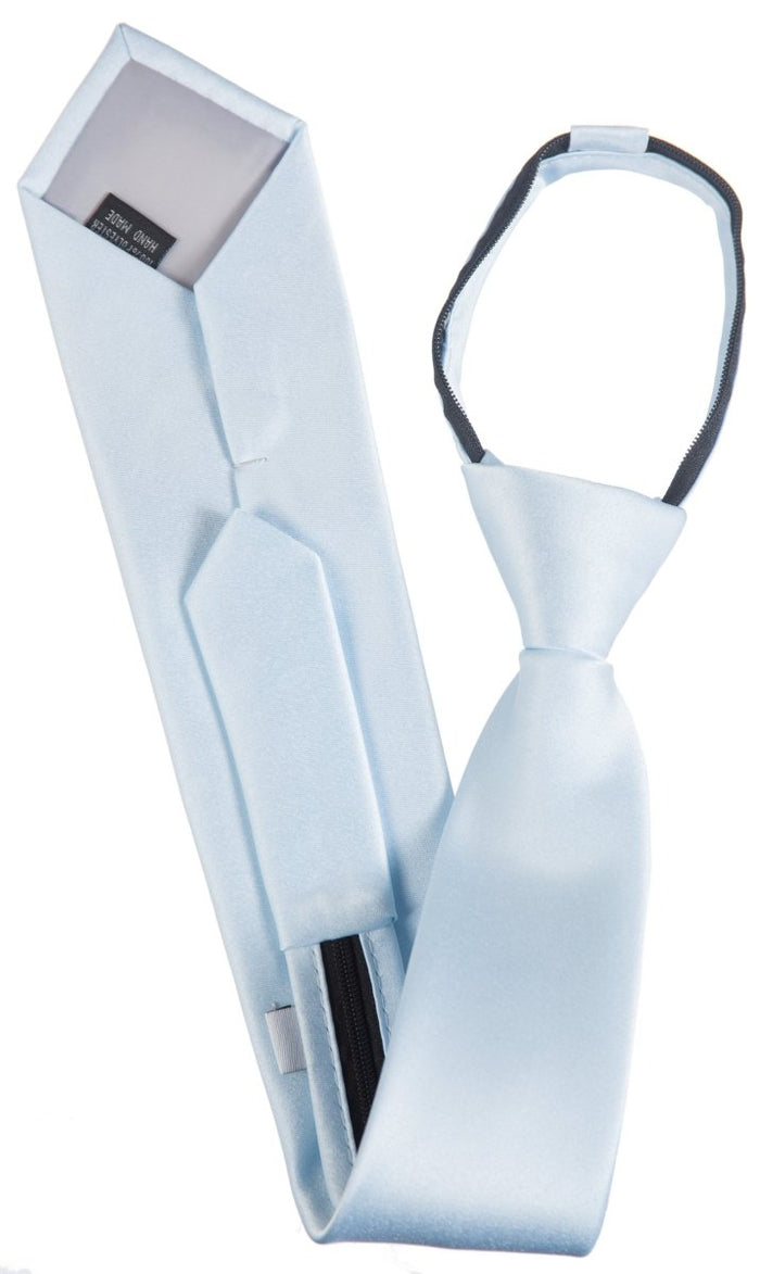 Pre - Tied Zipper Necktie for Men and Kids - 100% Deluxe Microfiber Polyester - Tuxgear