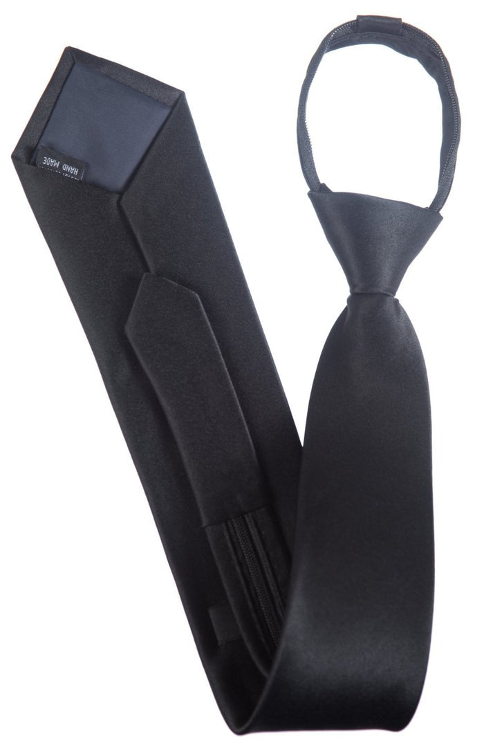 Pre - Tied Zipper Necktie for Men and Kids - 100% Deluxe Microfiber Polyester - Tuxgear