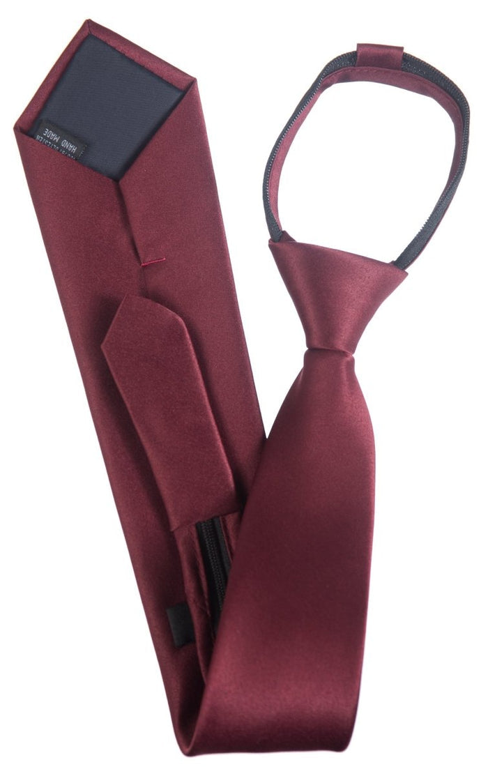 Pre - Tied Zipper Necktie for Men and Kids - 100% Deluxe Microfiber Polyester - Tuxgear