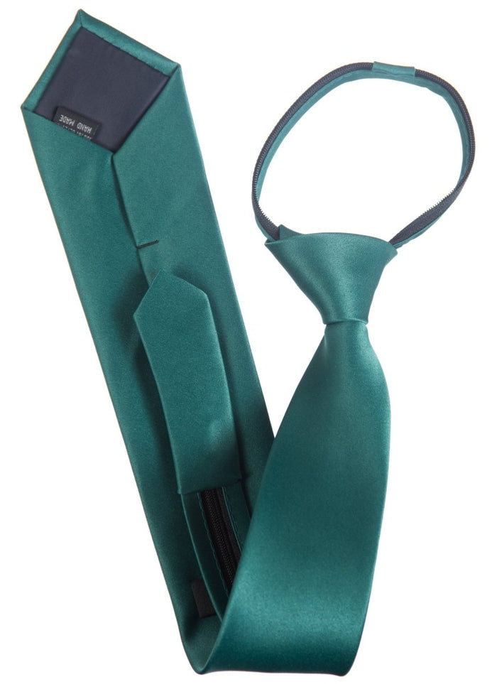 Pre - Tied Zipper Necktie for Men and Kids - 100% Deluxe Microfiber Polyester - Tuxgear