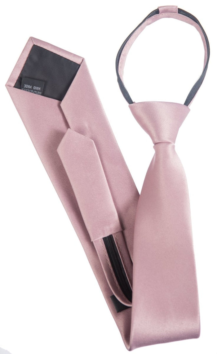 Pre - Tied Zipper Necktie for Men and Kids - 100% Deluxe Microfiber Polyester - Tuxgear