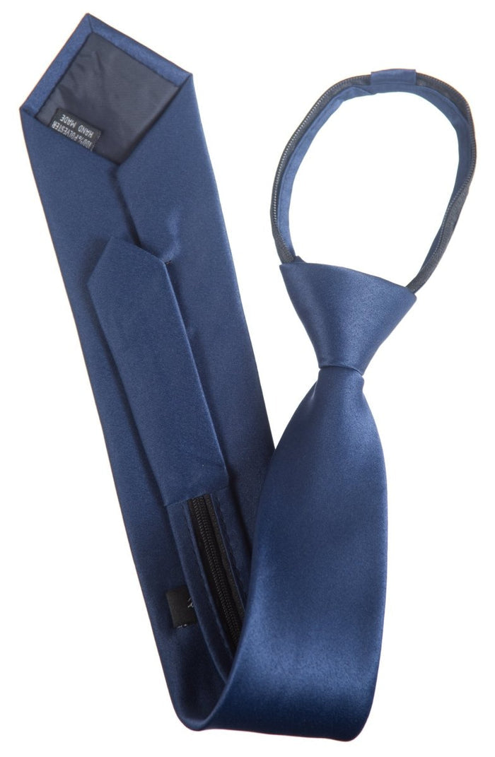 Pre - Tied Zipper Necktie for Men and Kids - 100% Deluxe Microfiber Polyester - Tuxgear