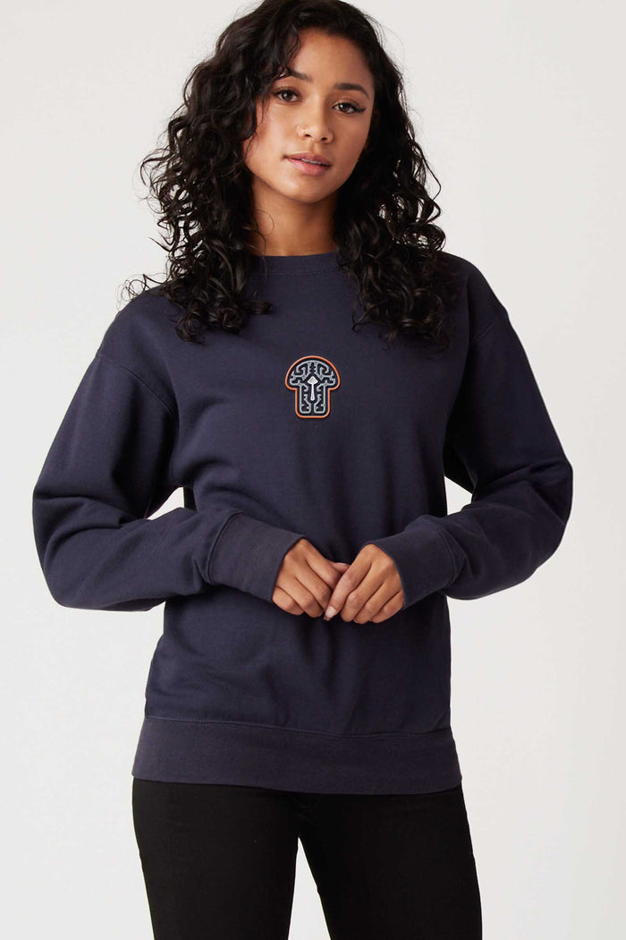 Psychedelic Shroom - Embroidery Unisex Sweatshirt - symbolika