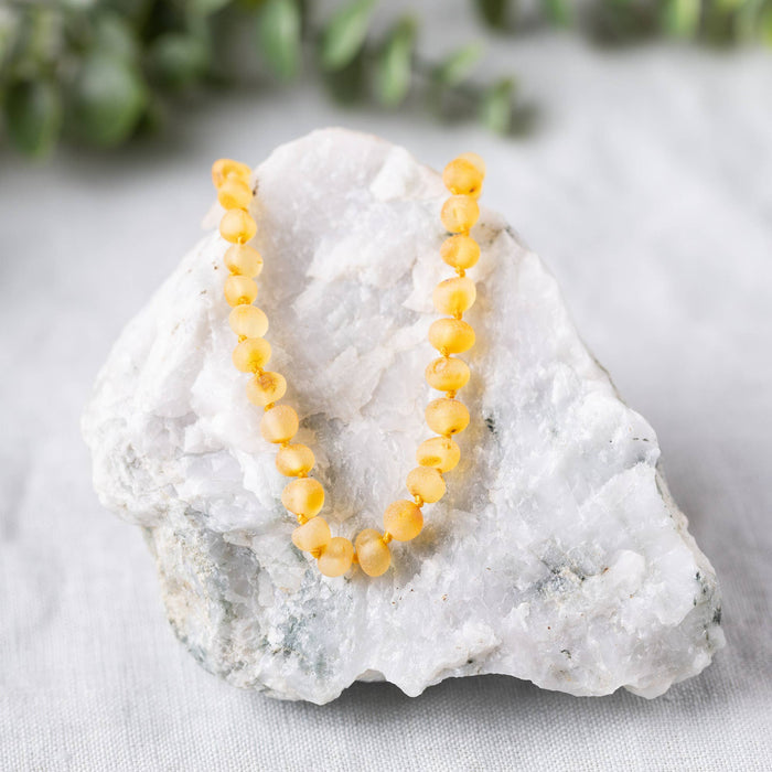 R.B. Amber Jewelry - Raw Honey Baltic Amber Necklace: Standard Hang Tag / 14-15 inches