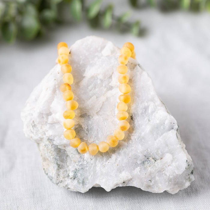 R.B. Amber Jewelry - Raw Honey Baltic Amber Necklace: Standard Hang Tag / 14-15 inches