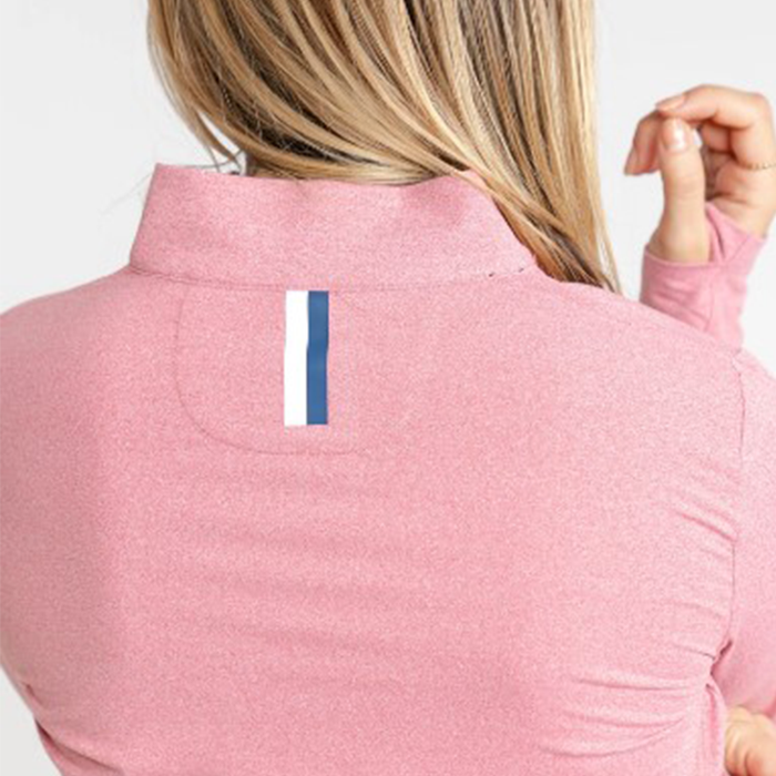 Rhoback Women's Heather Performance Q-Zip- Cranberry