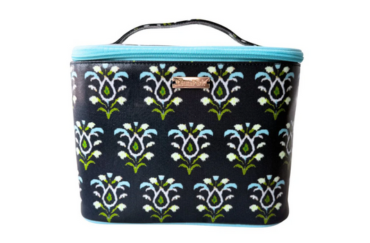 Rosemary Indigo Cosmetic Train Case