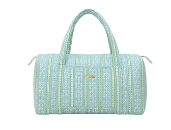 Rosemary Stripe Blue Signature Duffle Bag