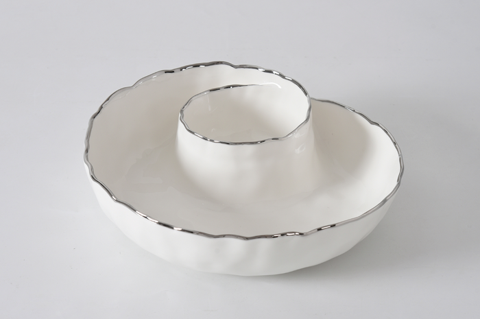 Round Chip and Dip-Silver