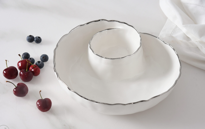 Round Chip and Dip-Silver