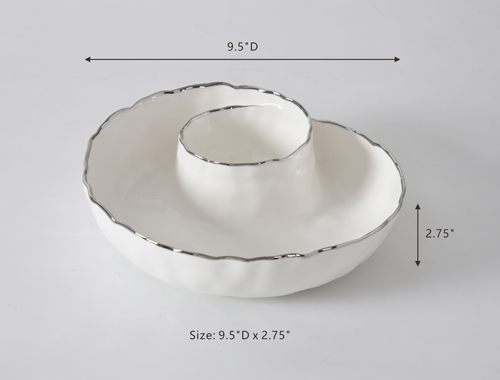 Round Chip and Dip-Silver