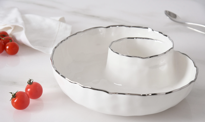 Round Chip and Dip-Silver