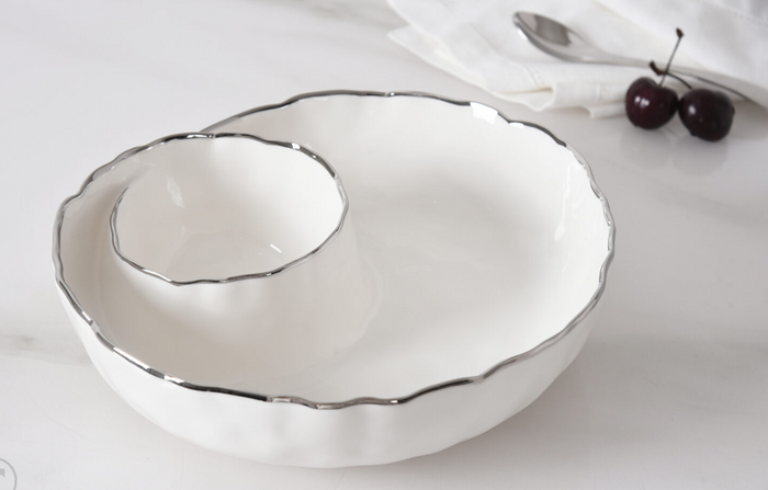 Round Chip and Dip-Silver