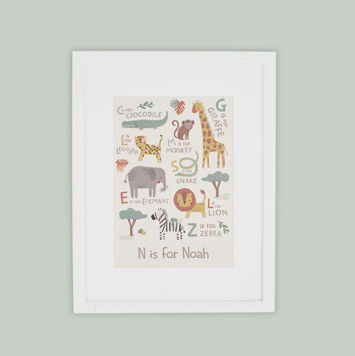 Safari Animal Cream Wall Art