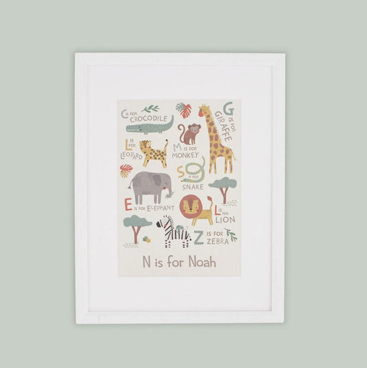 Safari Animal Cream Wall Art
