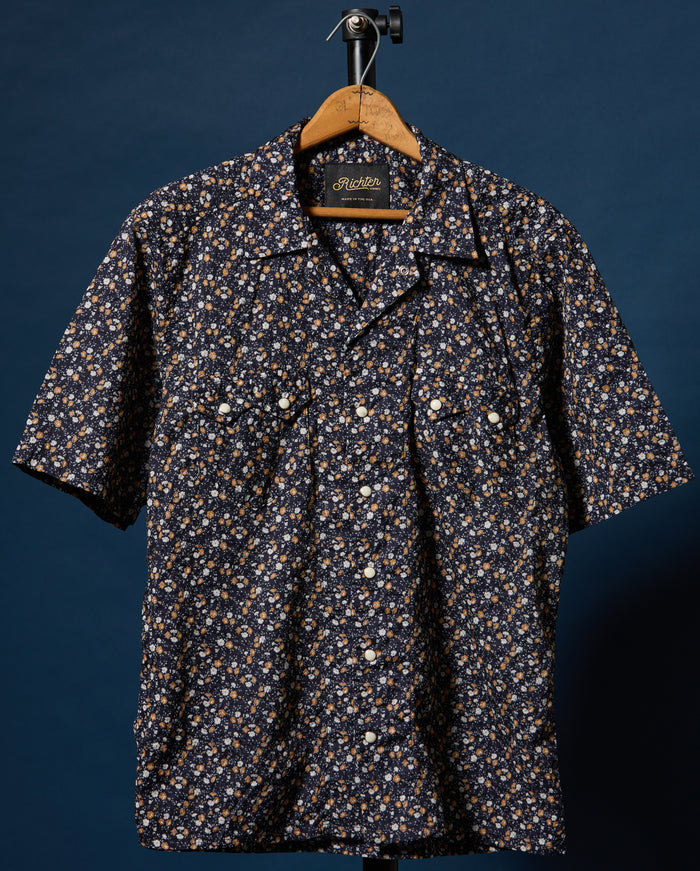 Salado Seersucker in Camouflage Floral