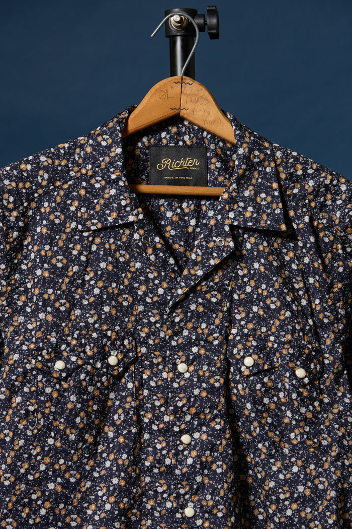 Salado Seersucker in Camouflage Floral