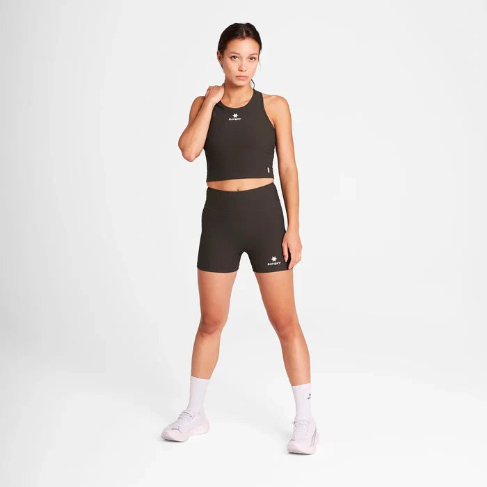 Saysky | Combat Rib Crop Top | Dames | Coffee