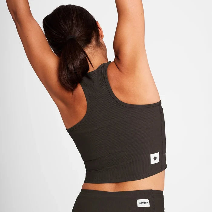 Saysky | Combat Rib Crop Top | Dames | Coffee