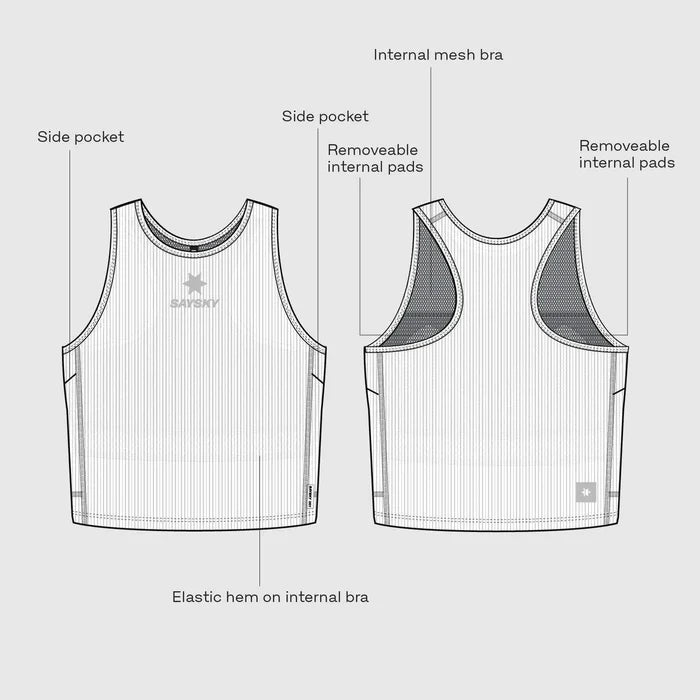 Saysky | Combat Rib Crop Top | Dames | Coffee