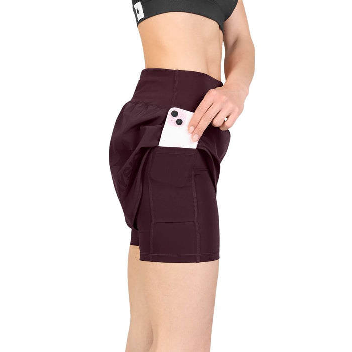 Saysky | Pace 2-in-1 Shorts 3'' | Dames | Burgundy