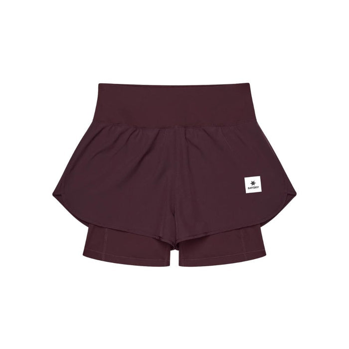 Saysky | Pace 2-in-1 Shorts 3'' | Dames | Burgundy
