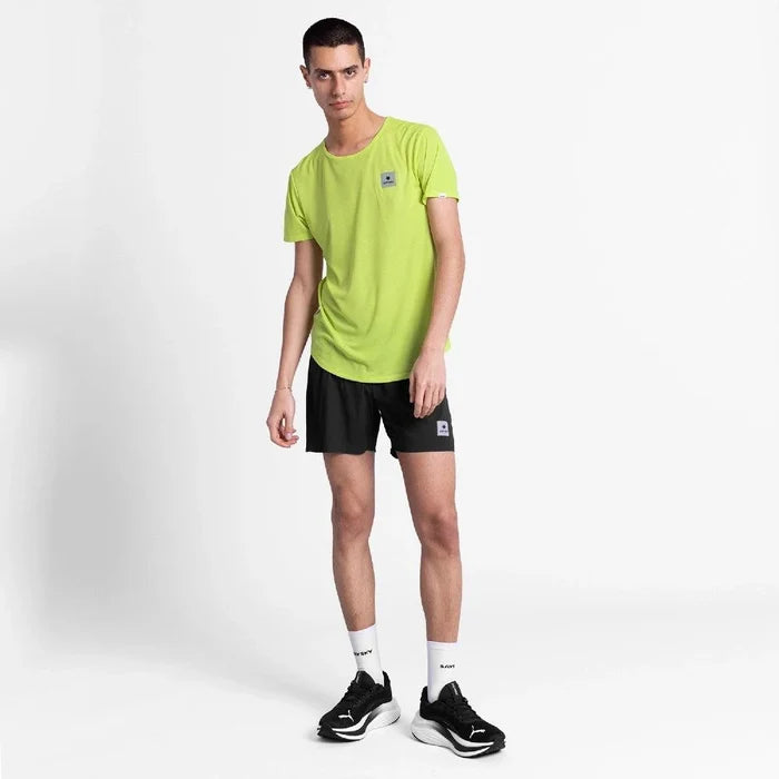 Saysky | Reactive Flow T-Shirt | Heren | Yellow Logo