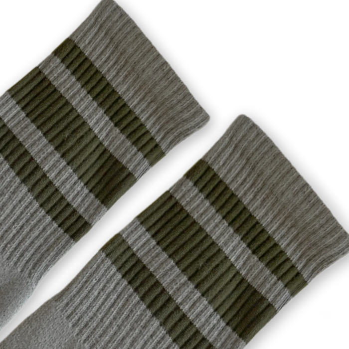 Scout Green Striped Socks | Marine Green: Marine Green / Crew / L/XL