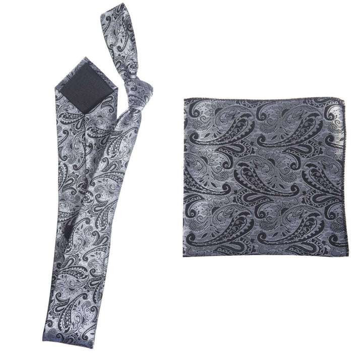 Mens / Silver /Black Paisley