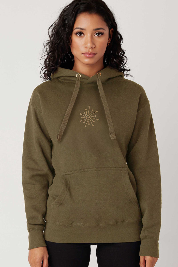 Shroomy Hoodie Military Green — Image 3 by Symbolika