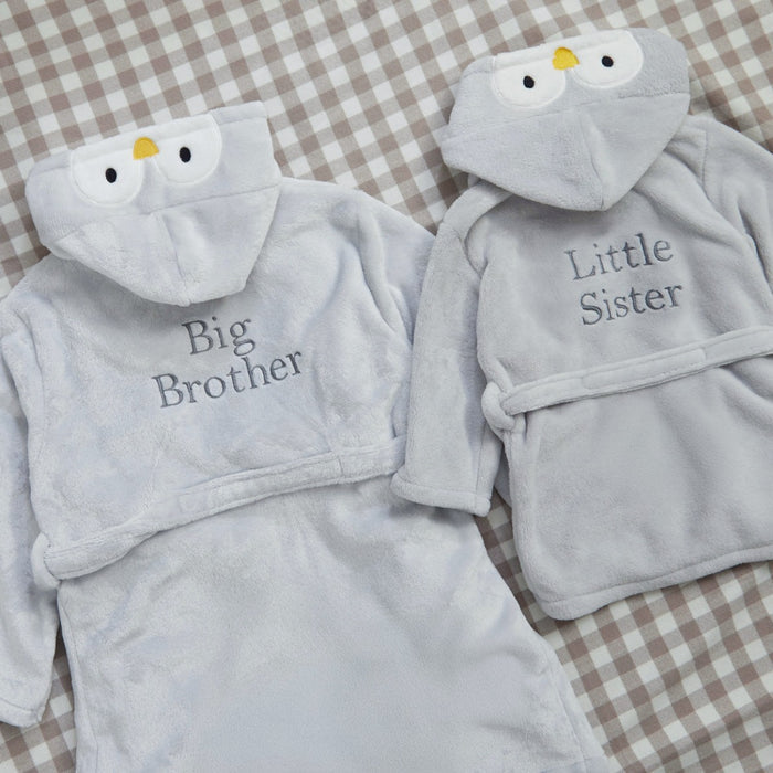 Sibling Grey Penguin Robes Gift Set
