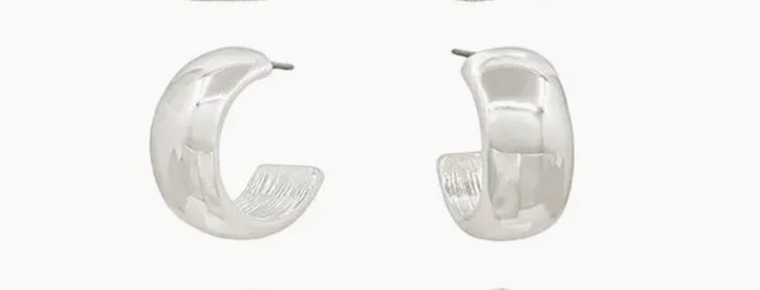 Silver Textured Earrings-3pc set
