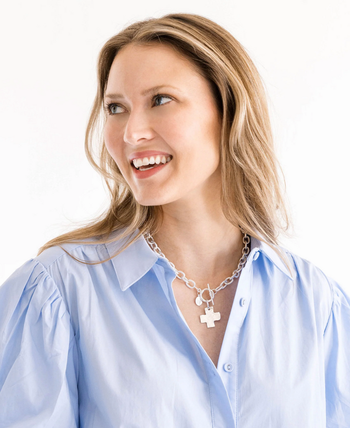SilverCross Front Toggle Necklace