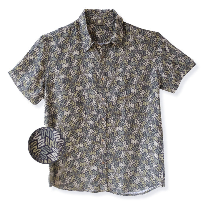 SNAXAGONS Half Sleeve Button Up Shirt - symbolika