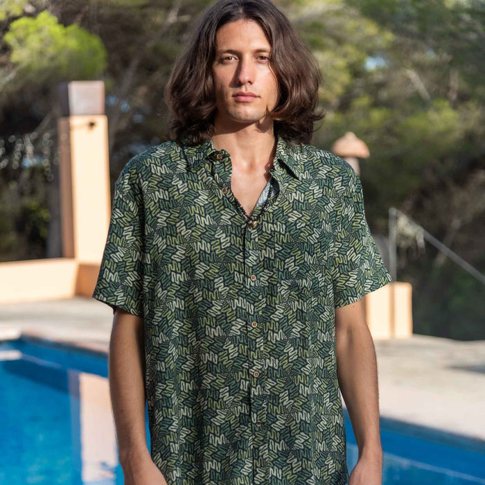 SNAXAGONS Half Sleeve Button Up Shirt - symbolika
