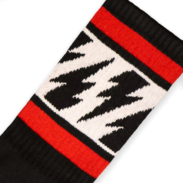 SOCCO x Mike Vallely Lightning Bolt Socks | Black: L/XL